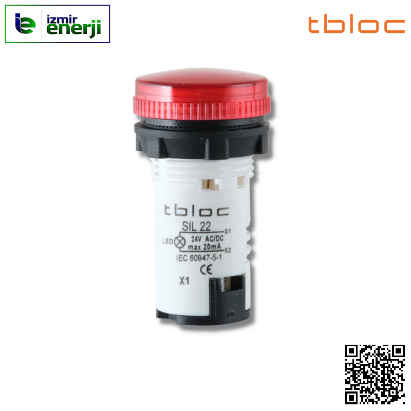 SIL22-220 KIRMIZI Sinyal Lambası ( 220V AC )
