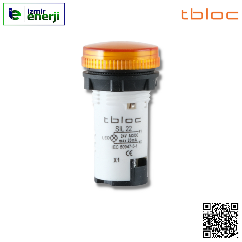 SIL22-220 SARI Sinyal Lambası ( 220V AC )