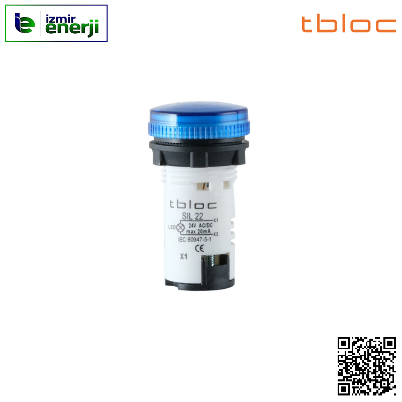 SIL22-24 MAVİ Sinyal Lambası ( 24V AC/DC )