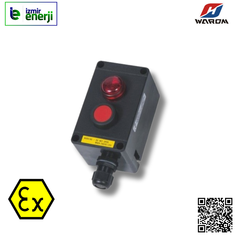 WAROM Exproof Zone 1 Stop - Sinyal Lambası Buton Kutusu