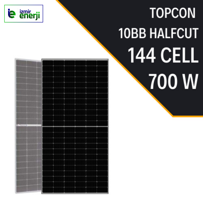 700W 10BB Bıfacıal Half Cut Monokristal Güneş Paneli