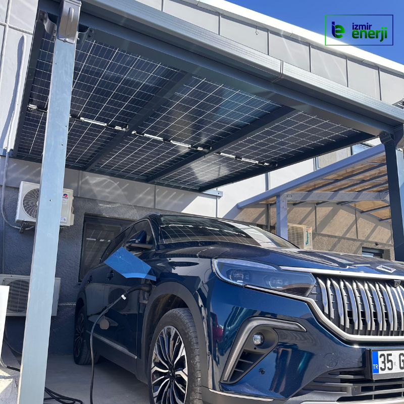 Tek Araçlık Solar Otopark 4kw ( Duvara Monte )