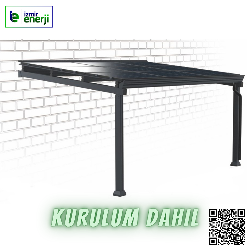 2 Araçlık Solar Otopark 4kw ( Duvara Monte )