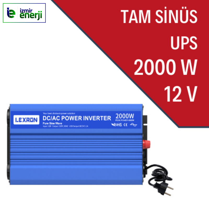 2000W-12V TAM SİNÜS İNVERTER (UPS)