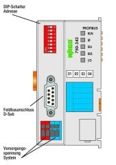 750-343 PROFIBUS DP Fieldbus Kuplörü; 12 MBd; ECO; açık gri