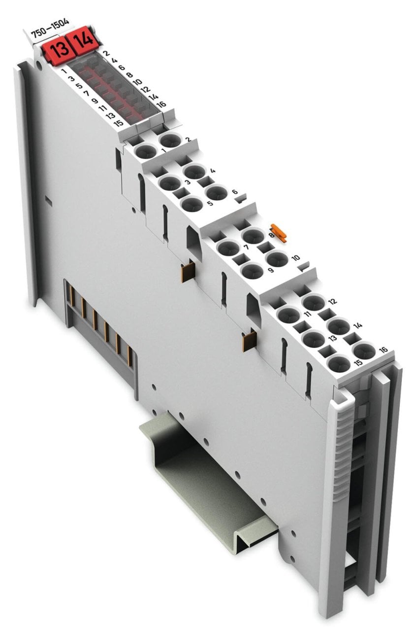 750-1504 16 kanallı dijital çıkış; 24 VDC; 0,5 A; açık gri