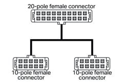 706-7753/302-100 WAGO-I/O-SYSTEM, 753 Serisi için; 8 dijital giriş ve 8 dijital çıkış; Uzunluk: 1 m; İletken kesiti: 0,14 mm²