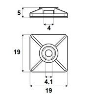 CBH 19/19 NATUR Yapışkan Kroşe ( 1 PK / 100 Ad. )