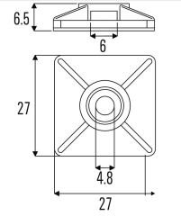 CBH 27/27 NATUR Yapışkan Kroşe ( 1 PK / 100 Ad. )