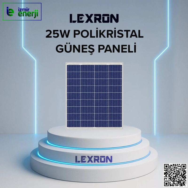 25W POLYKRİSTAL Güneş Paneli