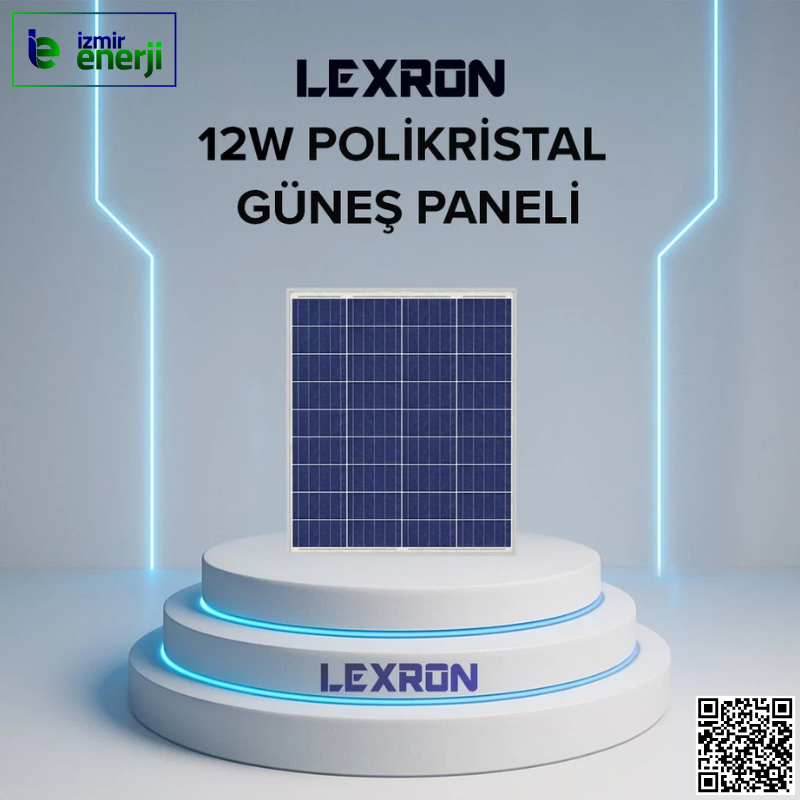 12W POLYKRİSTAL Güneş Paneli