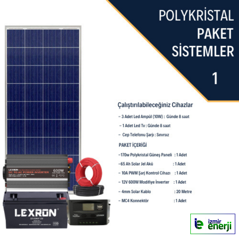 POLYKRİSTALLİ AYDINLATMA-TV PAKETİ (PAKET 1)