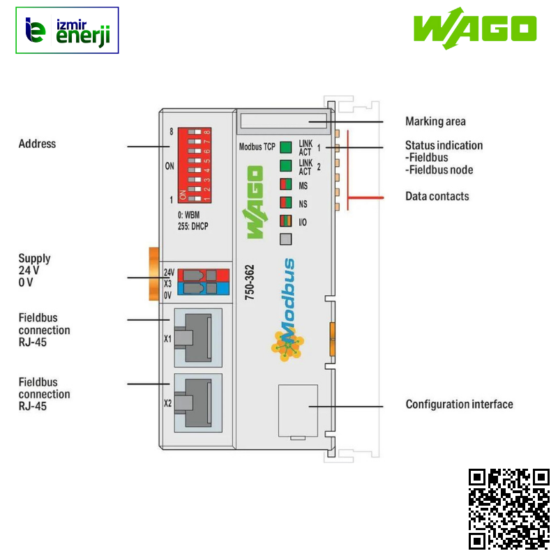 750-362 MODBUS Fieldbus Kuplörü; 4. nesil