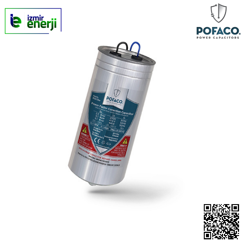 230V Monofaze 2,50 Kvar Silindir Tip Kondansatör