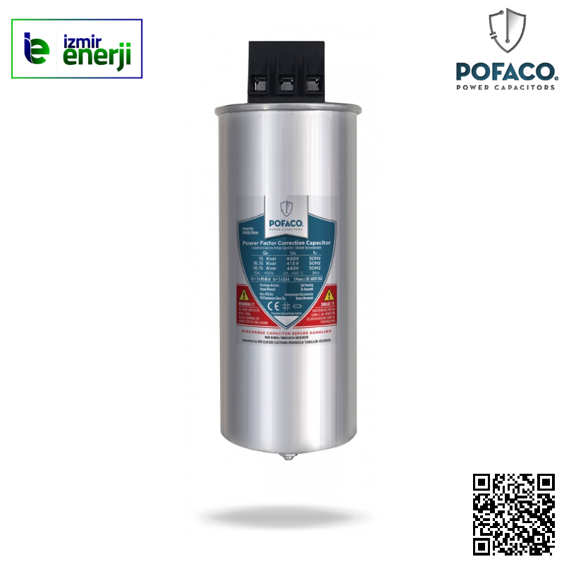 400V Trifaze 0,50 Kvar Silindir Tip Kondansatör