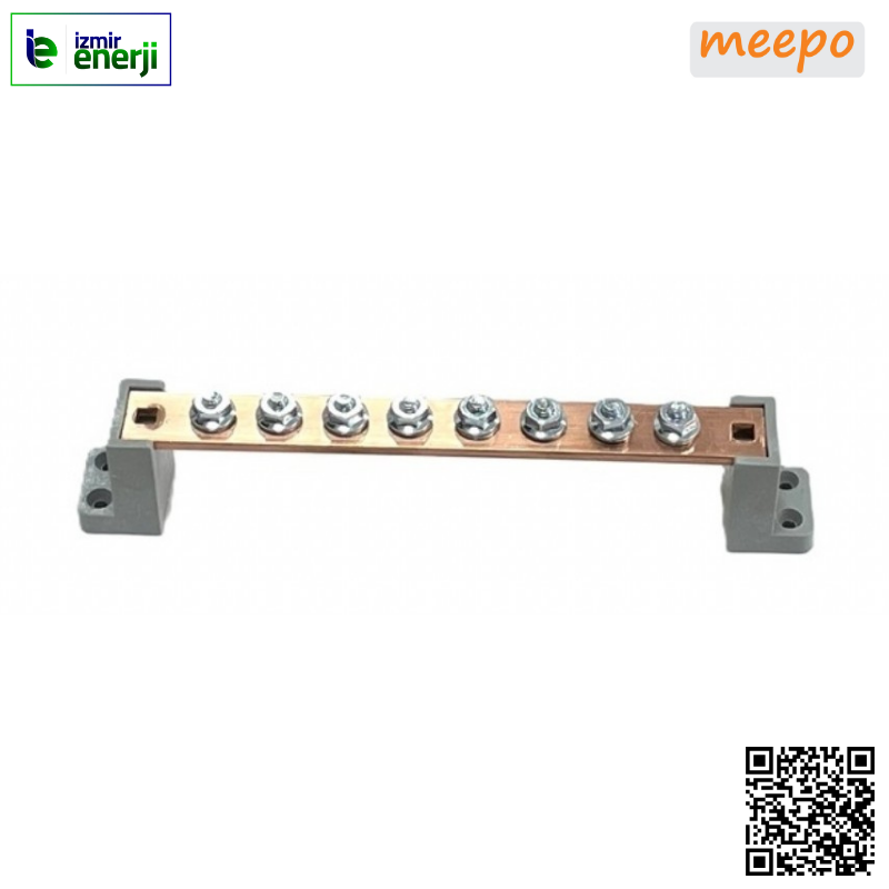 20x4mm, 8 vidalı Ayaklı bara