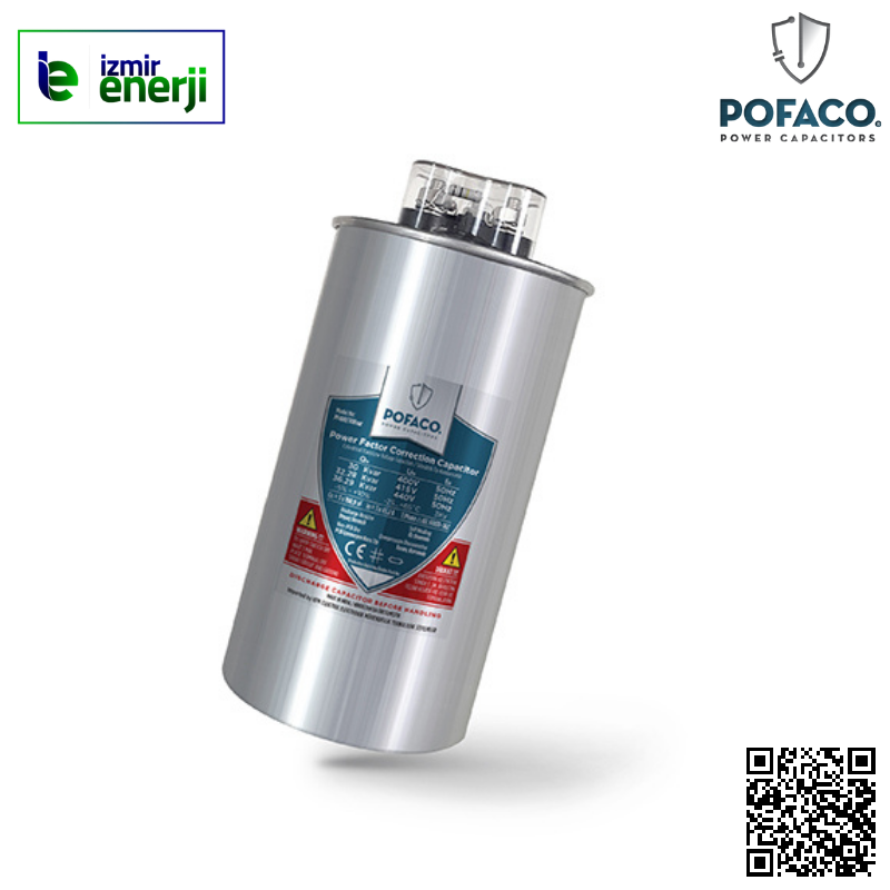400V Trifaze 30,00 Kvar Silindir Tip Kondansatör