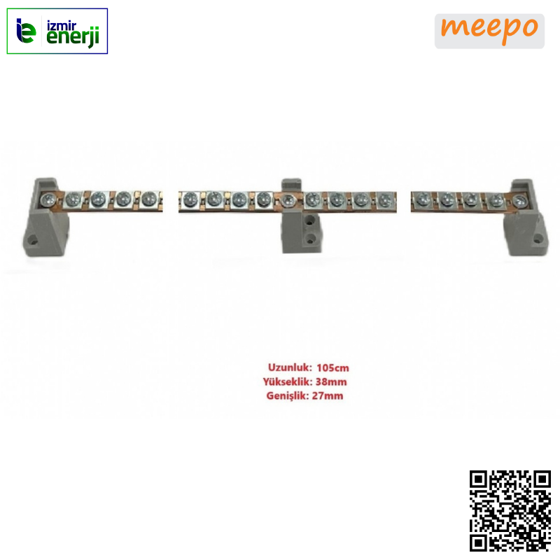31 Vidalı Vidalı Faz Nötr Barası, Ayaklı 2 Mm 1 Metre