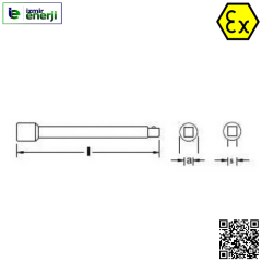 Kıvılcım Çıkarmaz 3/4 İnch 380mm Ex-Proof Arakollar ( Kısa - Uzun )
