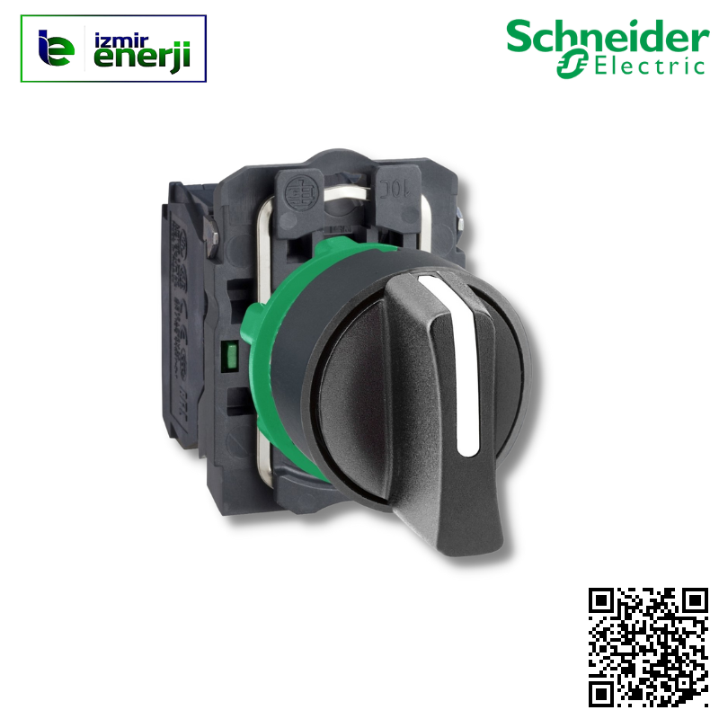 XB5-AD33 1NA+1NA Siyah 1-0-2 Mandal Buton