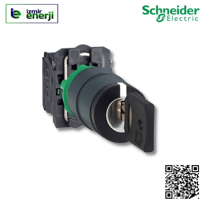 XB5-AG33 1 NA+1 NA Siyah 1-0-2 Kilitli Mandal Buton