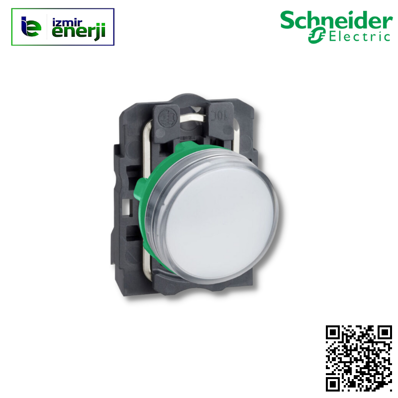 XB5-AVM1 LED”li 220 V AC beslemeli Beyaz Sinyal Lambası