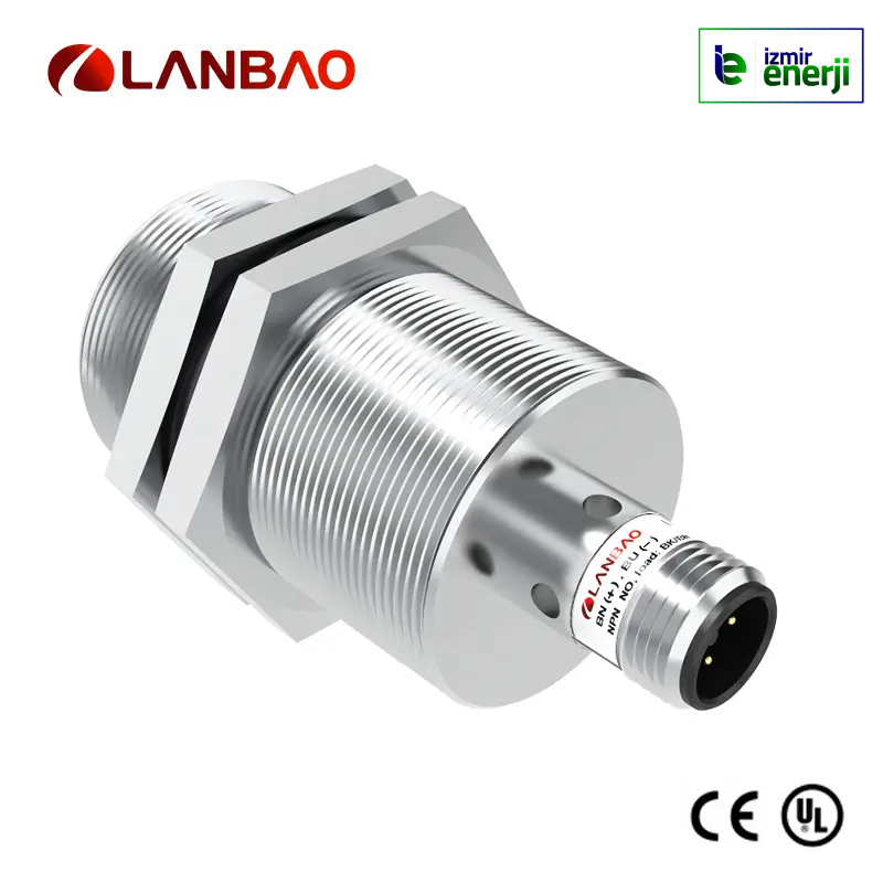 M30 Endüktif Sensör 10mm Algılama, NPN, NO, 10-30V DC ( M12 Soket Bağlantı )