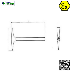 Kıvılcım Çıkarmaz 4000g Ex-Proof 950 mm Demir Yolu Kazması