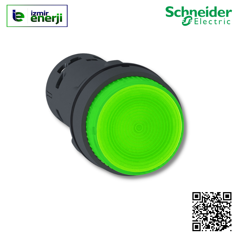 XB7-NW33B1 1NA 24 V AC/DC Yeşil Yaylı Buton