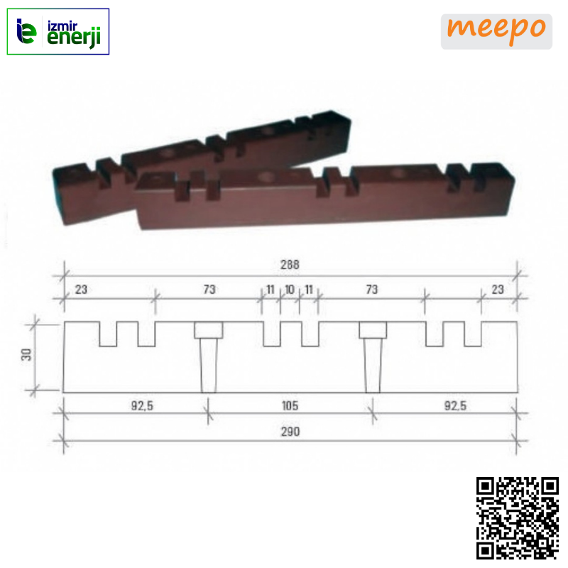 Tarak İzolatör 3x2F