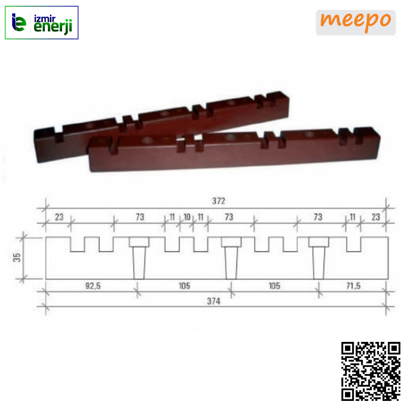 Tarak İzolatör 3x2F+N