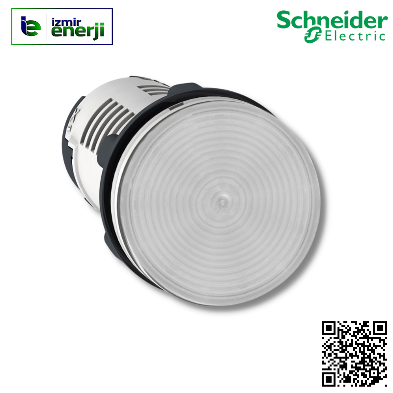 XB7-EV07BP LED'li, 24V AC/DC Şeffaf Beyaz Sinyal Lambası