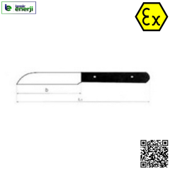 Kıvılcım Çıkarmaz Ex-Proof 80 x 180mm Bıçak
