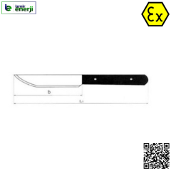 Kıvılcım Çıkarmaz Ex-Proof 140 x 260mm Bıçak