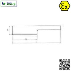 Kıvılcım Çıkarmaz Ex-Proof 60 x 75mm / 305mm Satır