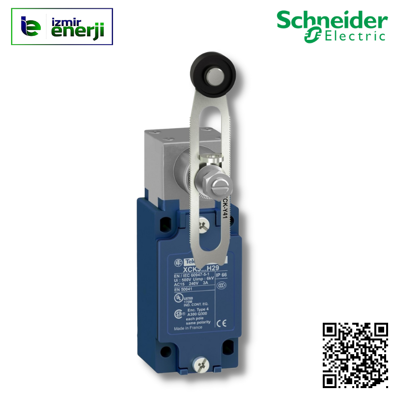 XCKJ10541 Limit anahtarı XCKJ - termopl makaralı manivl değ uzunluk - 1NK+1NA - ani - Pg13