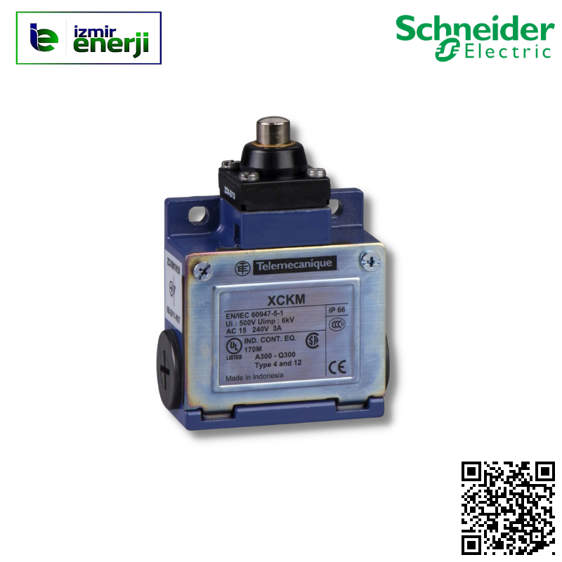 XCKM110 Limit anahtarı XCKM - metal pim - 1NK+1NA - ani hareketli - Pg11