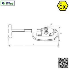 Kıvılcım Çıkarmaz Ex-Proof 50 x 2mm / 430mm Yuvarlak Boru Kesici
