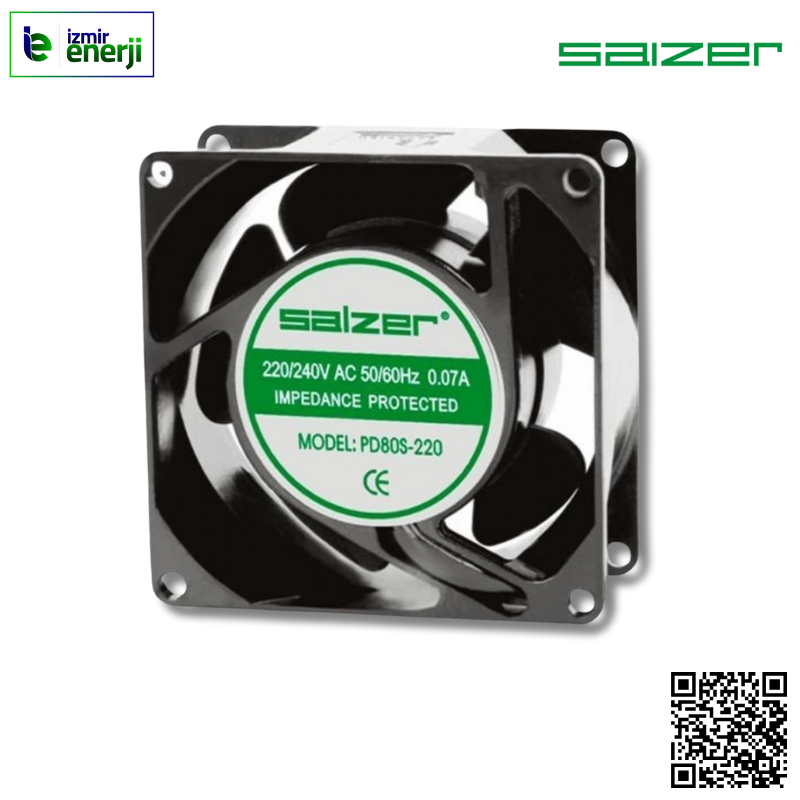 Salzer Fan 80X38 Pls Slv 220 Kablolu