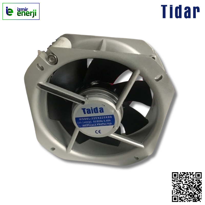 Tidar-Taida Fan 225x80Mtl Slv 220 Kablolu