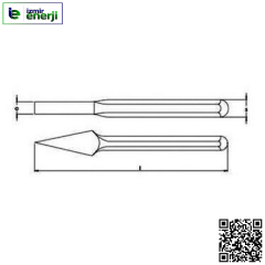 Kıvılcım Çıkarmaz Ex-Proof 11 x 16 mm / 150 mm Uçlu Keskisi