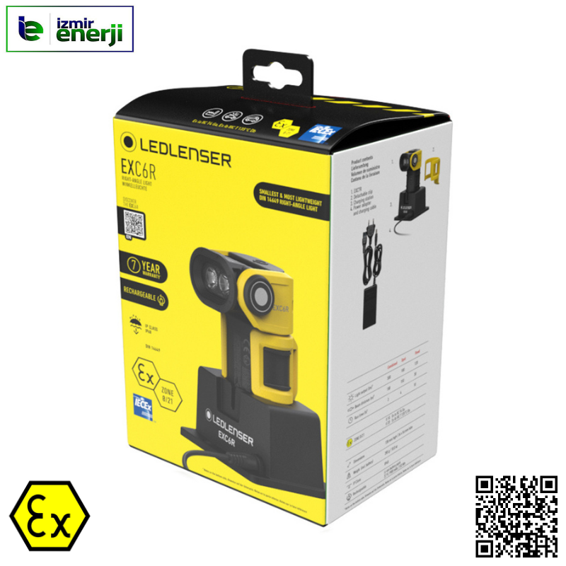 EXC6R Exproof Şarj Edilebilir Feneri Patlama Riski Olan Alanlarda Güvenle Kullanabilirsiniz.