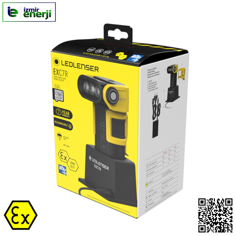 EXC7R Exproof Şarj Edilebilir Feneri Patlama Riski Olan Alanlarda Güvenle Kullanabilirsiniz.
