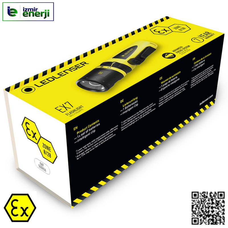 EX7 Exproof Pilli Fener Patlama Riski Olan Alanlarda Güvenle Kullanabilirsiniz.