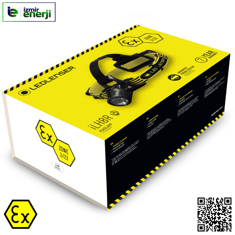 İLH8R Exproof Şarj Edilebilir Kafa Lambası Patlama Riski Olan Alanlarda Güvenle Kullanabilirsiniz.