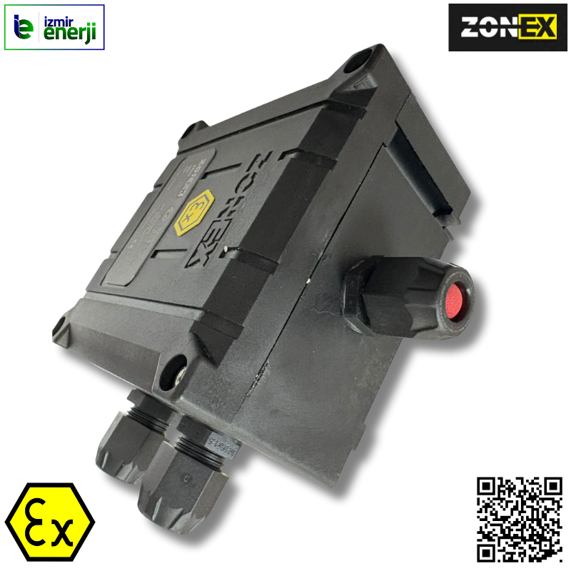 Exproof ZONE 1 GRP Buat 120x120x67mm ( M16X1,5 Rakor 6 Adet )