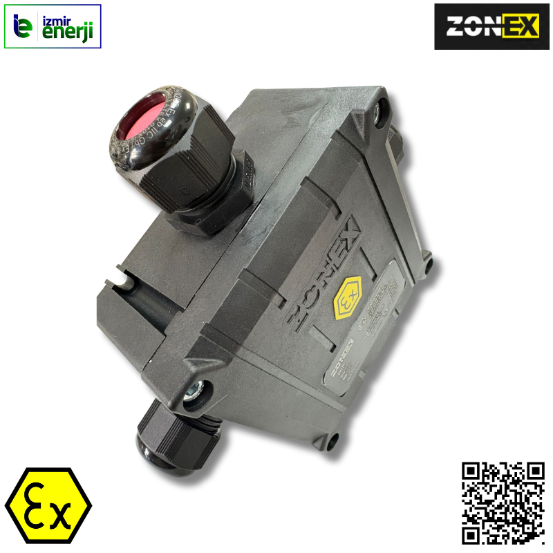 Exproof ZONE 1 GRP Buat 120x120x67mm ( M25X1,5 Rakor 4 Adet )