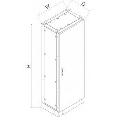 Dikili Tipi Sac Pano W1200 x H2000 x D400 mm