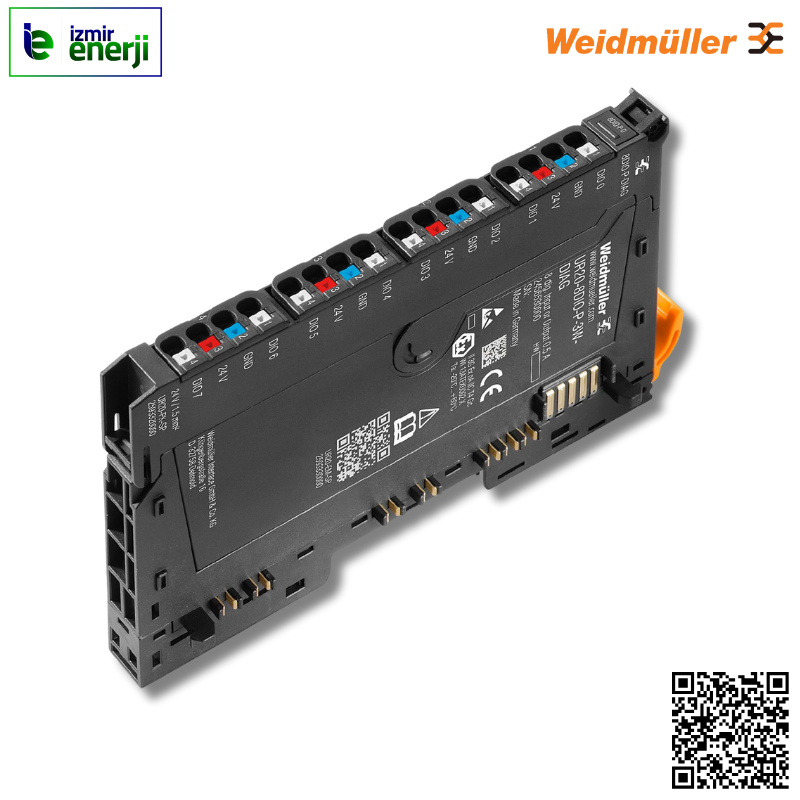 UR20-8DIO-P-3W-DIAG - 8 DIO Modülü ( İnput veya output olara ayarlanabilir ), Pozitif Anahtarlamalı