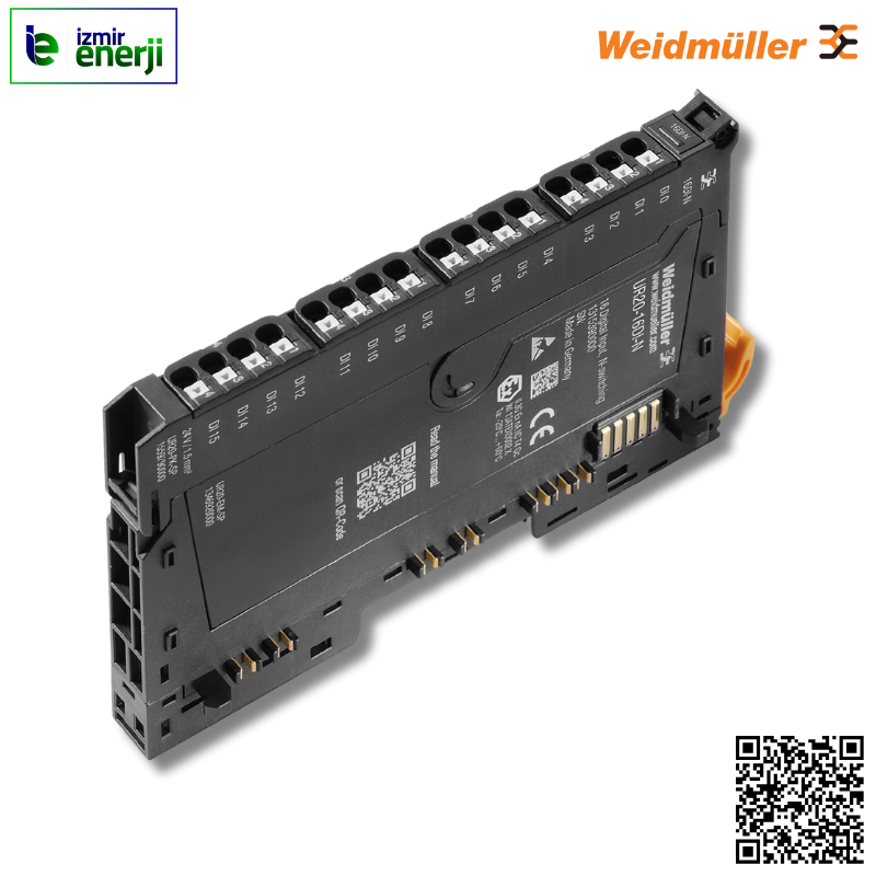 UR20-16DI-N - 16 DI Modülü ( 1 Kablolu ) Negatif Anahtarlamalı
